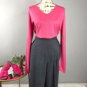 Vintage 90s Jennifer Moore Pink Fuschia Long Sleeve Top